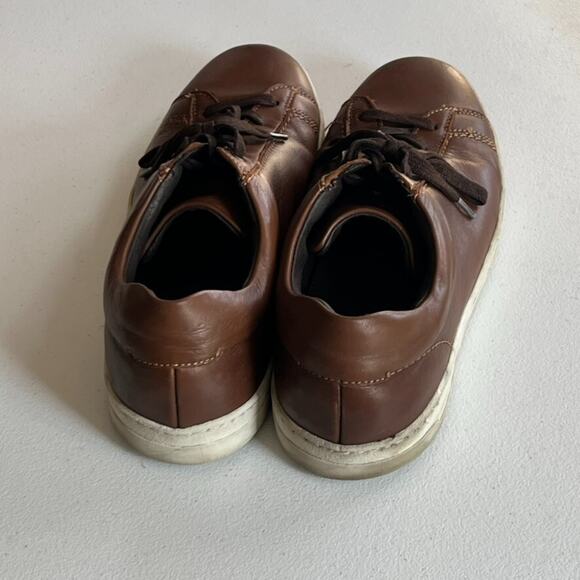 Bruno Magli Diego Sneakers Men’s 11 M EU 44 Cognac Low Top Shoes Brown Leather - Picture 5 of 12